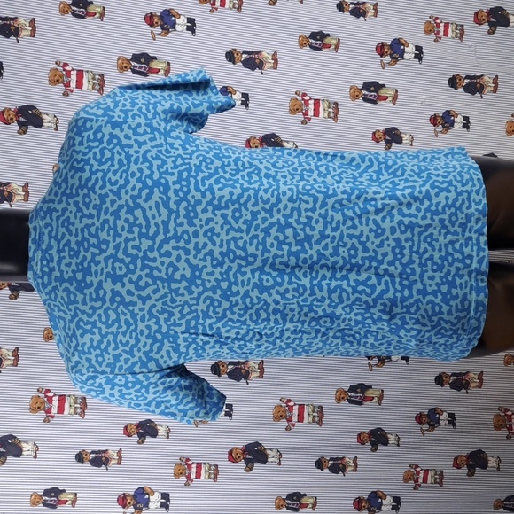 Nike Just Do It spellout elephant print graphic blue & gray AOP Med t-shirt - Picture 4 of 6